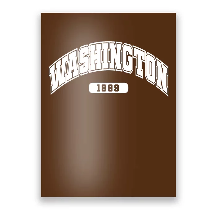 Washington Collegiate Style 1889 Poster