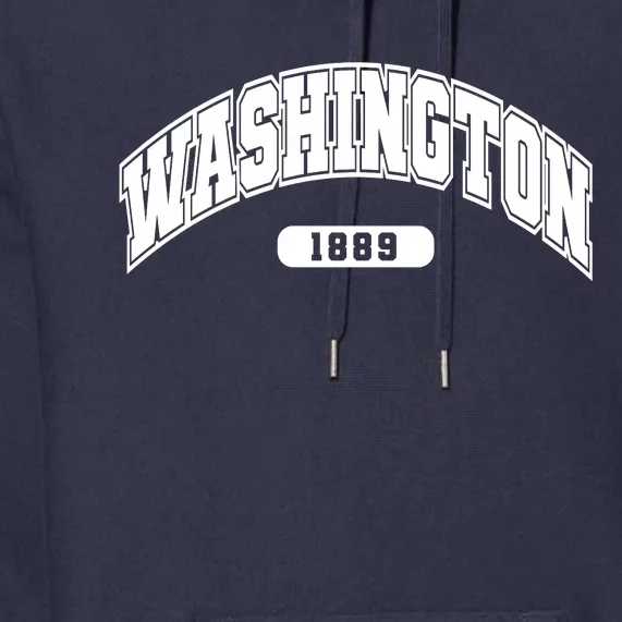 Washington Collegiate Style 1889 Premium Hoodie