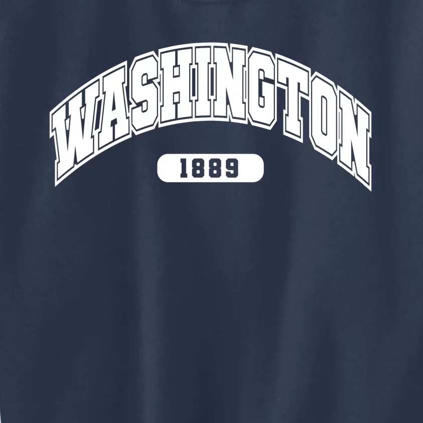 Washington Collegiate Style 1889 Kids Sweatshirt