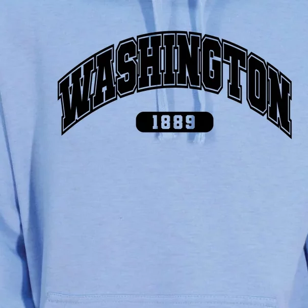 Washington Collegiate Style 1889 Unisex Surf Hoodie