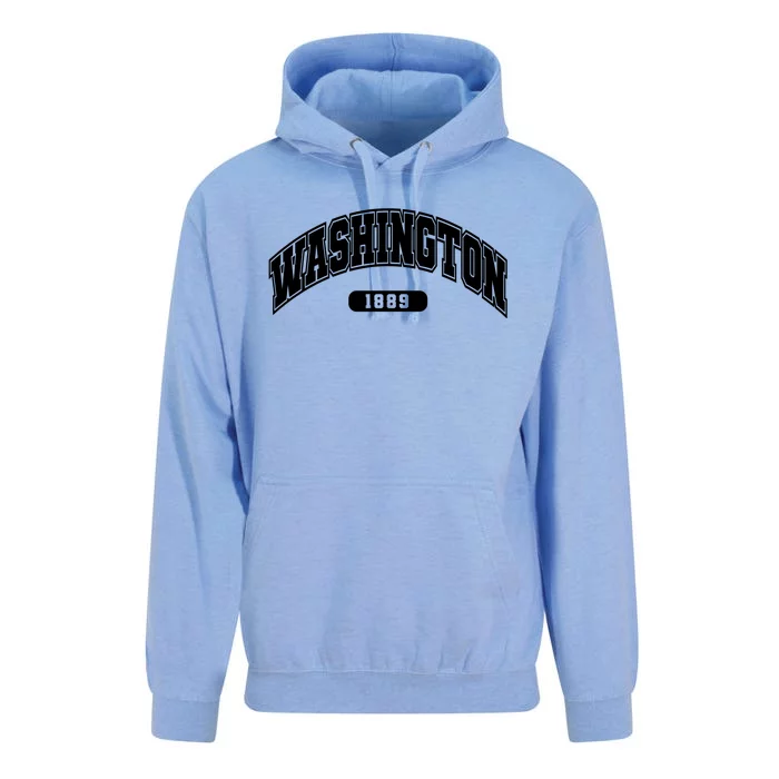 Washington Collegiate Style 1889 Unisex Surf Hoodie