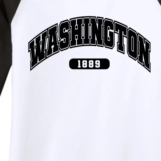 Washington Collegiate Style 1889 Women's Tri-Blend 3/4-Sleeve Raglan Shirt