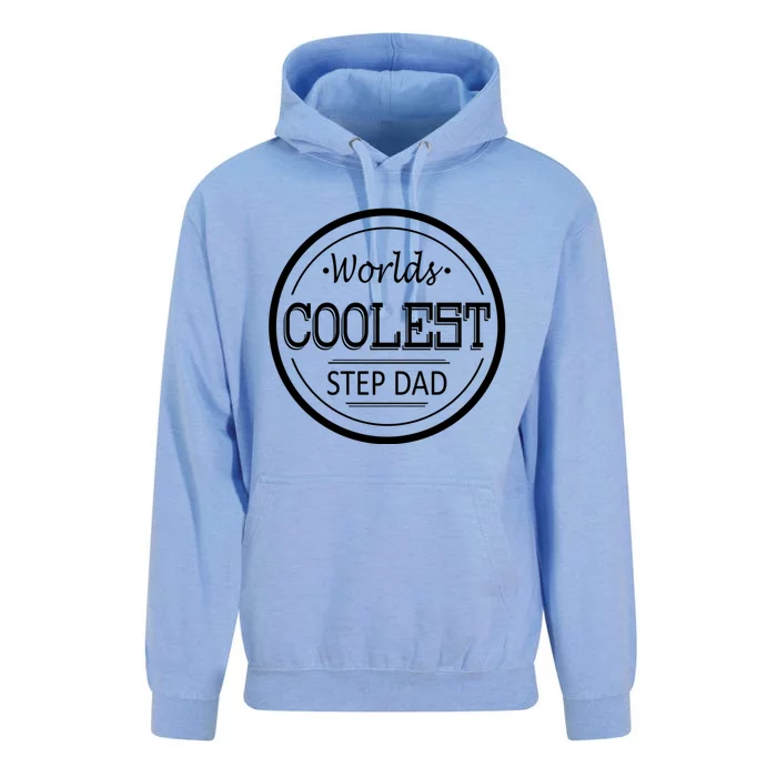 Worlds Coolest Step Dad Gift Unisex Surf Hoodie