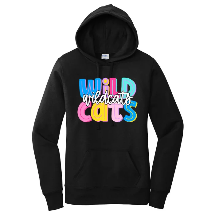 Wildcats Colorful School Spirit Women's Pullover Hoodie