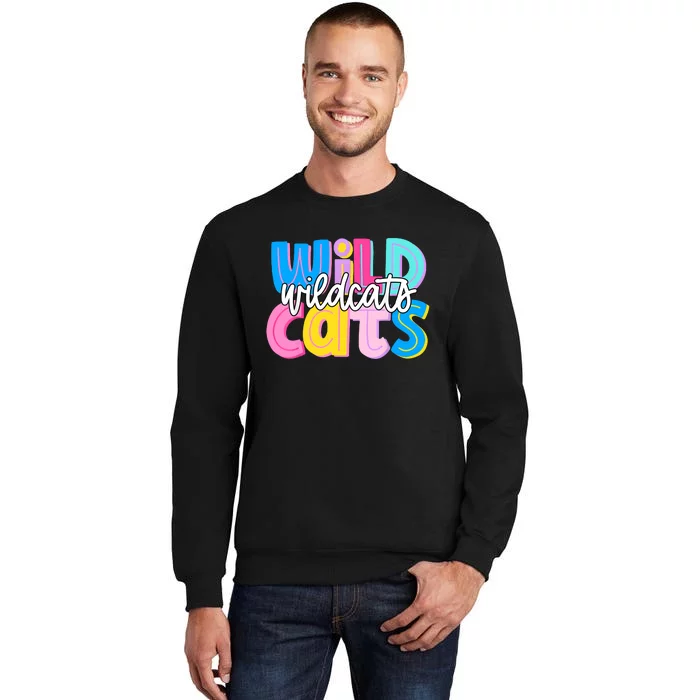 Wildcats Colorful School Spirit Tall Sweatshirt