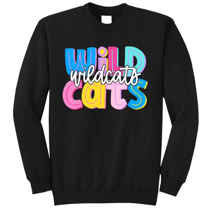 Wildcats Colorful School Spirit Tall Sweatshirt