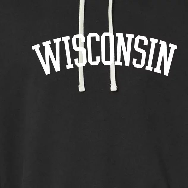 Wisconsin College Sports Fan Logo Garment-Dyed Fleece Hoodie