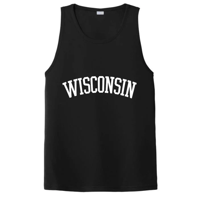 Wisconsin College Sports Fan Logo Performance Tank