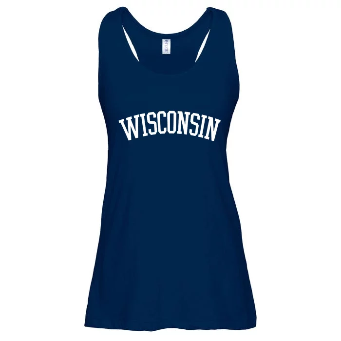 Wisconsin College Sports Fan Logo Ladies Essential Flowy Tank