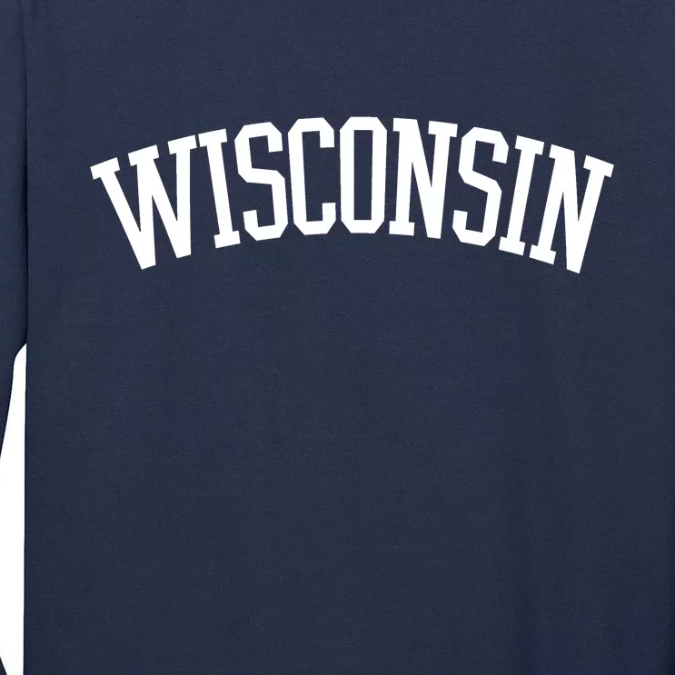 Wisconsin College Sports Fan Logo Tall Long Sleeve T-Shirt