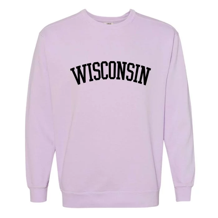 Wisconsin College Sports Fan Logo Garment-Dyed Sweatshirt