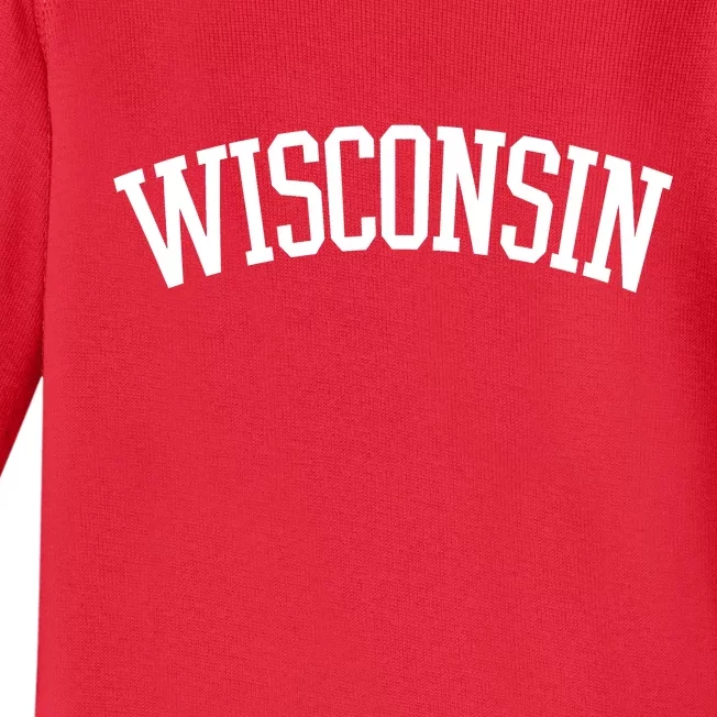 Wisconsin College Sports Fan Logo Baby Long Sleeve Bodysuit