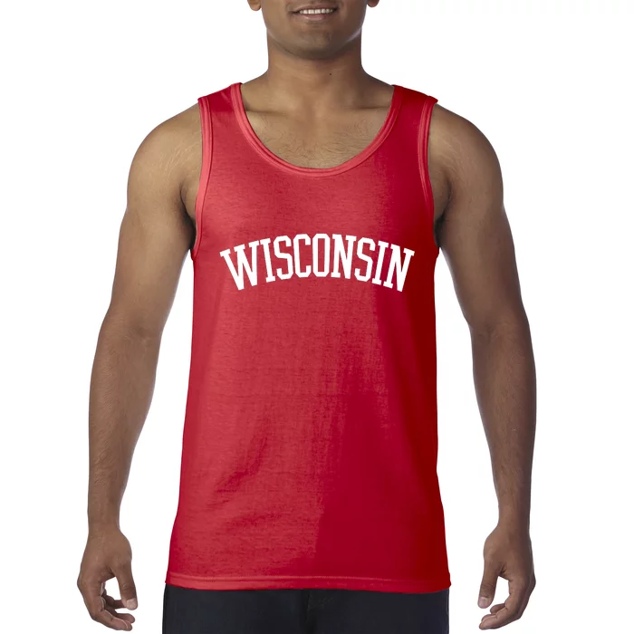 Wisconsin College Sports Fan Logo Tank Top