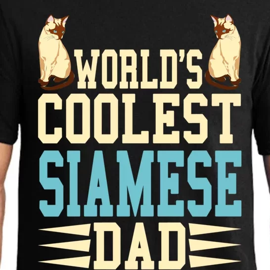 Worlds Coolest Siamese Dad Cat Lover Gift Present Gift Pajama Set