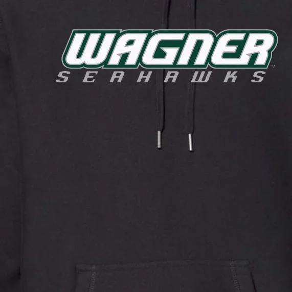 Wagner College Seahawks Horizontal Logo Premium Hoodie