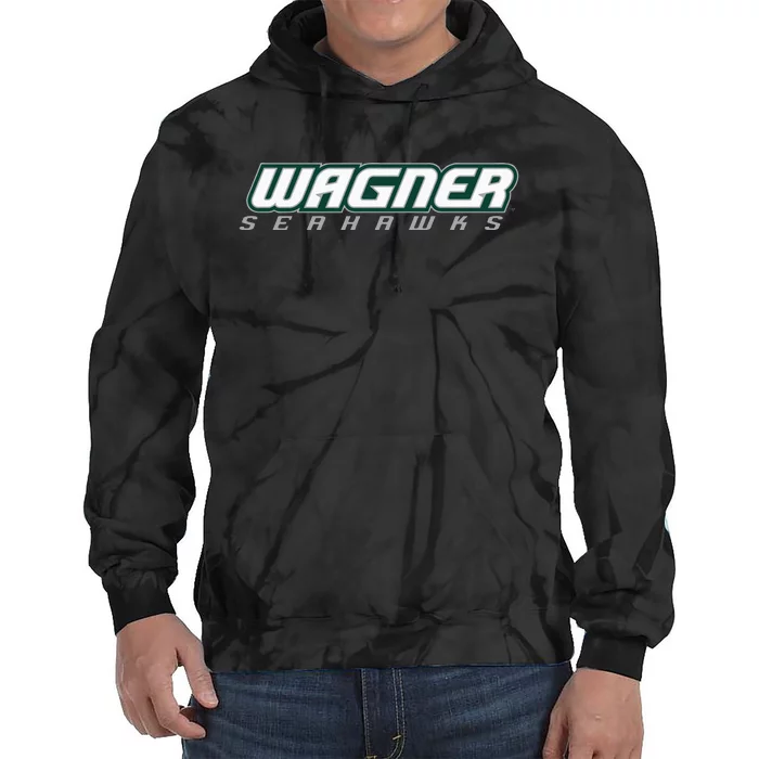 Wagner College Seahawks Horizontal Logo Tie Dye Hoodie