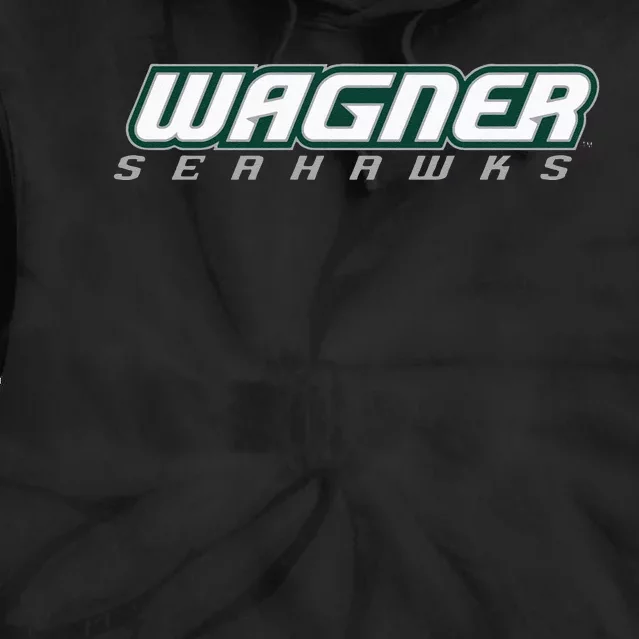 Wagner College Seahawks Horizontal Logo Tie Dye Hoodie