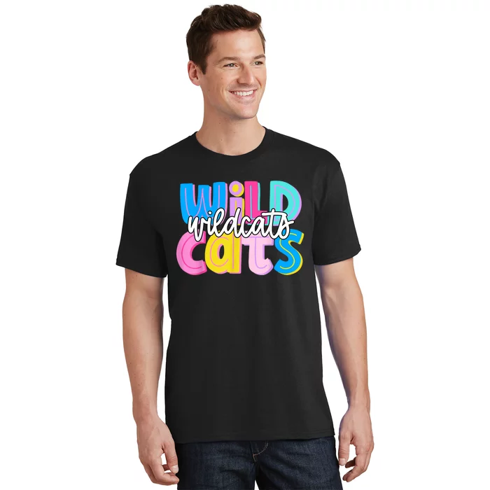 Wildcats Colorful School Spirit T-Shirt