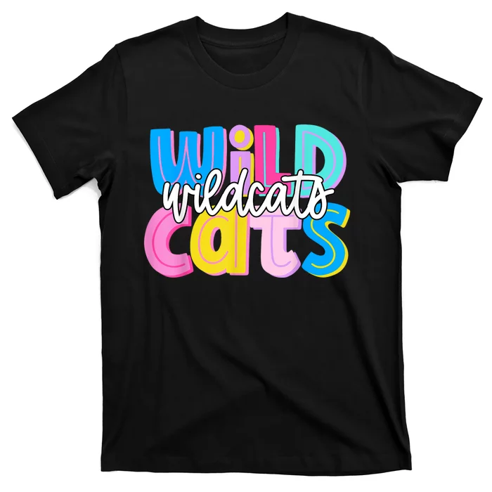 Wildcats Colorful School Spirit T-Shirt