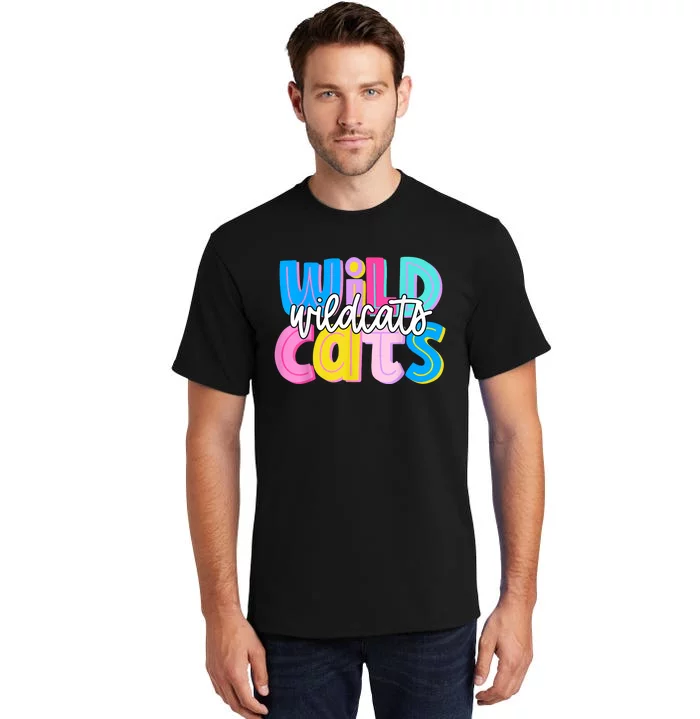 Wildcats Colorful School Spirit Tall T-Shirt