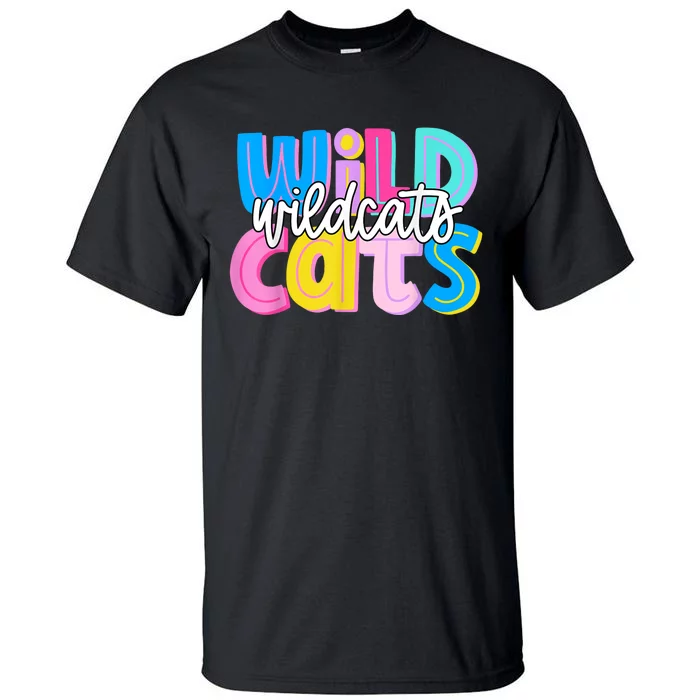 Wildcats Colorful School Spirit Tall T-Shirt