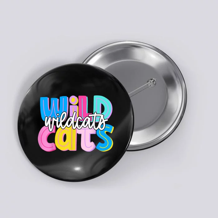 Wildcats Colorful School Spirit Button