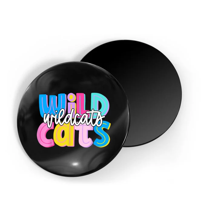 Wildcats Colorful School Spirit Magnet