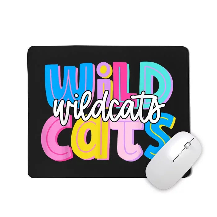 Wildcats Colorful School Spirit Mousepad