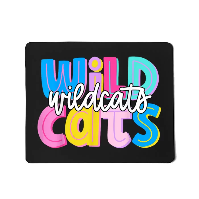 Wildcats Colorful School Spirit Mousepad