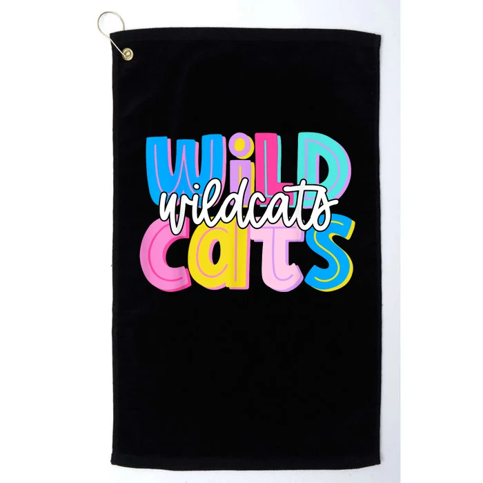 Wildcats Colorful School Spirit Platinum Collection Golf Towel