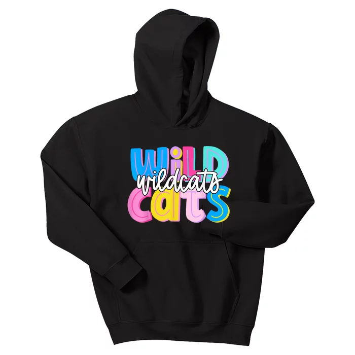 Wildcats Colorful School Spirit Kids Hoodie