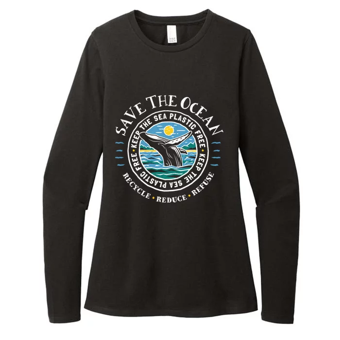 Whale Conservation Save The Ocean Gift Womens CVC Long Sleeve Shirt