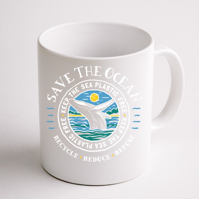 Whale Conservation Save The Ocean Gift Front & Back Coffee Mug