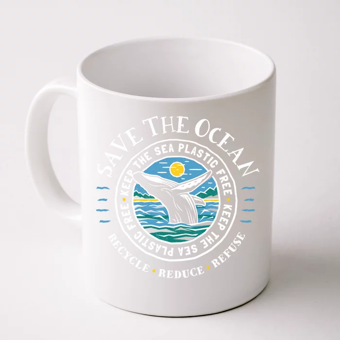 Whale Conservation Save The Ocean Gift Front & Back Coffee Mug