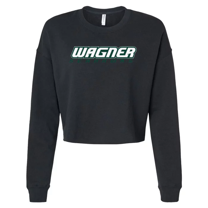 Wagner College Seahawks Horizontal Logo Cropped Pullover Crew