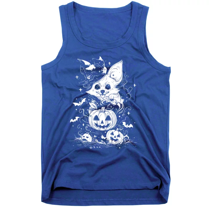 Welsh Corgi Spooky For Moonlight Halloween Cute Gift Tank Top