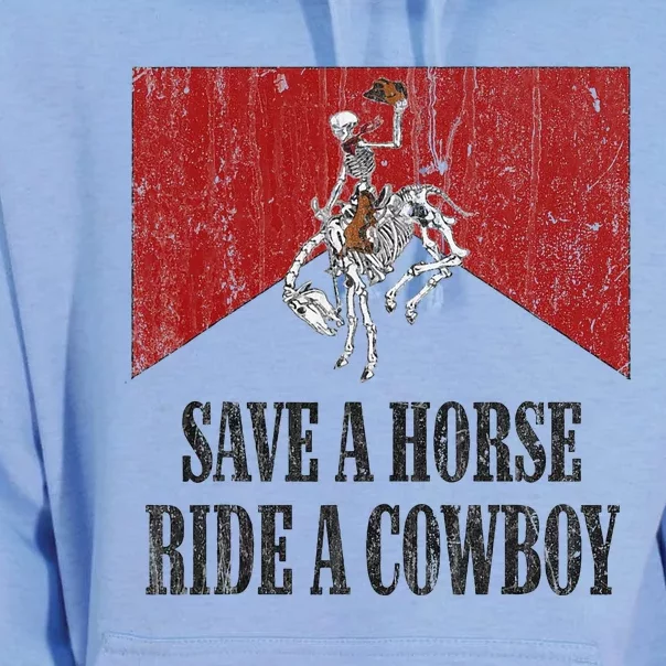 Western Cowboy Skeleton Ride into the Country Unisex Surf Hoodie