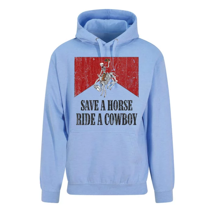 Western Cowboy Skeleton Ride into the Country Unisex Surf Hoodie