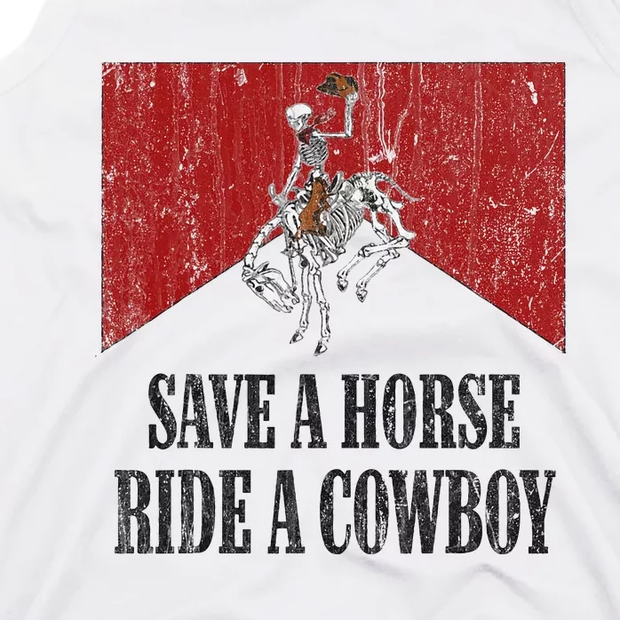 Western Cowboy Skeleton Ride into the Country Tank Top