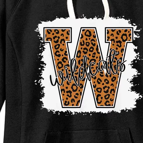 Wild Cat School spirit Leopard Back to School Women's Fleece Hoodie