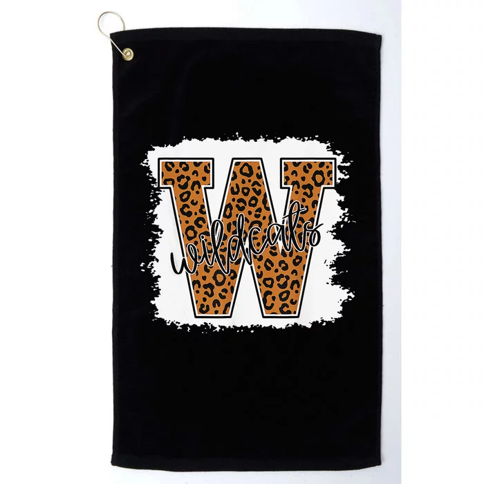 Wild Cat School spirit Leopard Back to School Platinum Collection Golf Towel