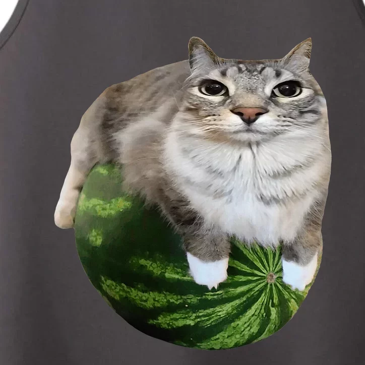 Watermelon Cat Silly Cat Meme Performance Tank