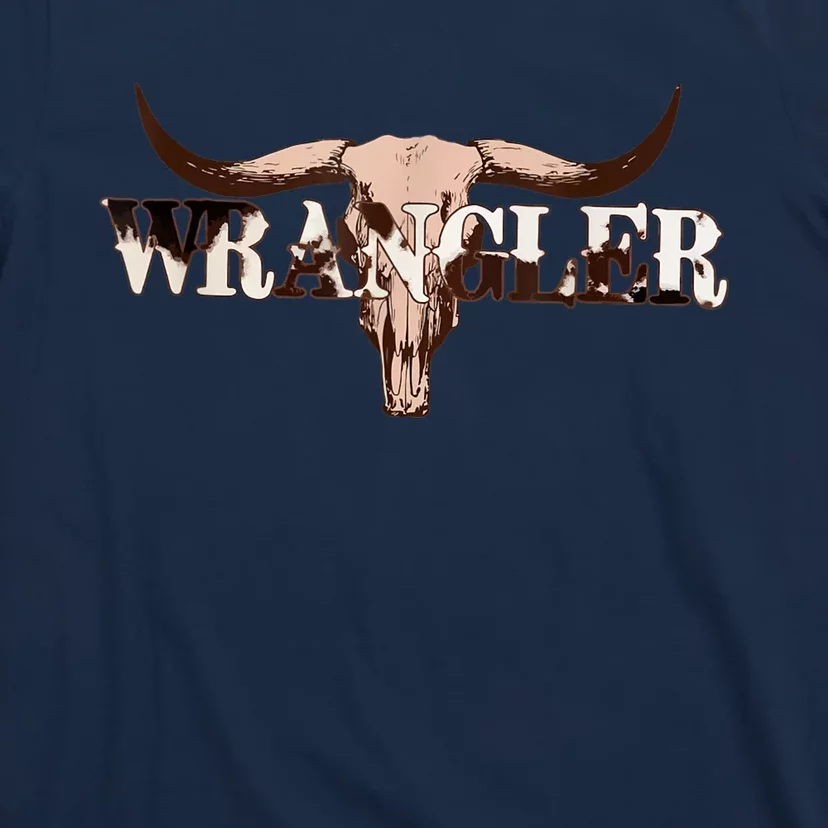 Wrangler Cowhide Shirt, Cow Skull Shirt, Cow Print Wrangler T-Shirt