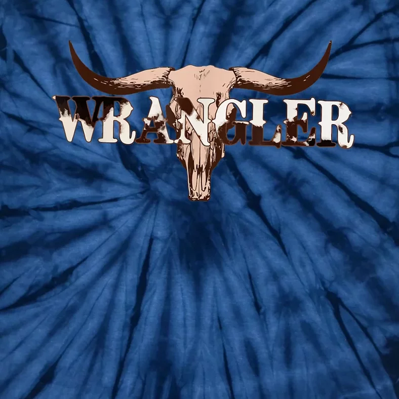 Wrangler Cowhide Shirt, Cow Skull Shirt, Cow Print Wrangler Tie-Dye T-Shirt