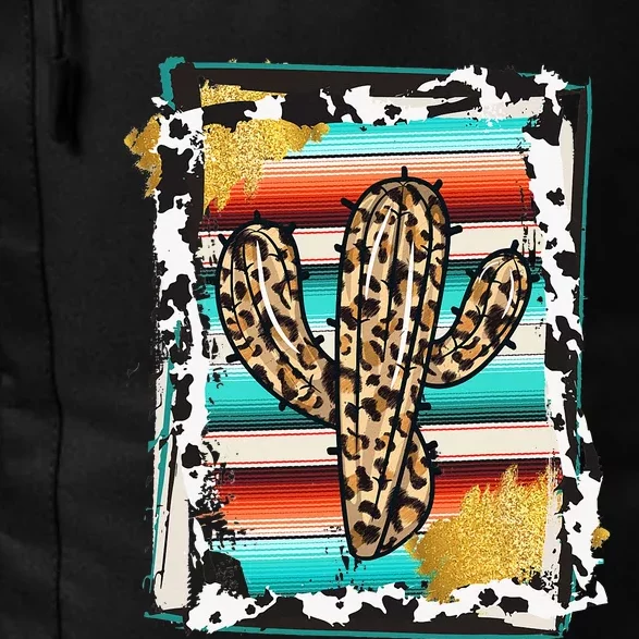 Western Cute Serape cow Cactus Leopard Daily Commute Backpack