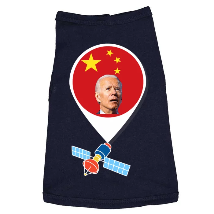 Wo Chinese Spy Balloon Funny Surveillance Joe Biden China Flag V-Neck Doggie Tank