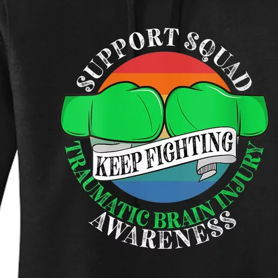 Wo Cancer Support Awareness Squad I TBI Traumatic Brain Injury Women's Pullover Hoodie