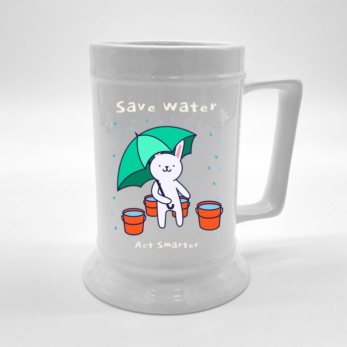 Water Conservation: Save Water Act Smarter Ecocool Giftconscious Gift Front & Back Beer Stein