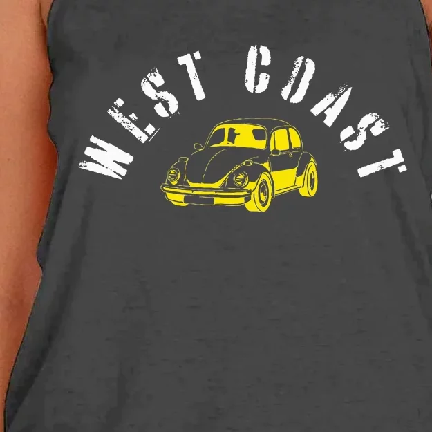 WEST COAST SUMMER BUGGIN' West Coast Best Coast Women's Knotted Racerback Tank