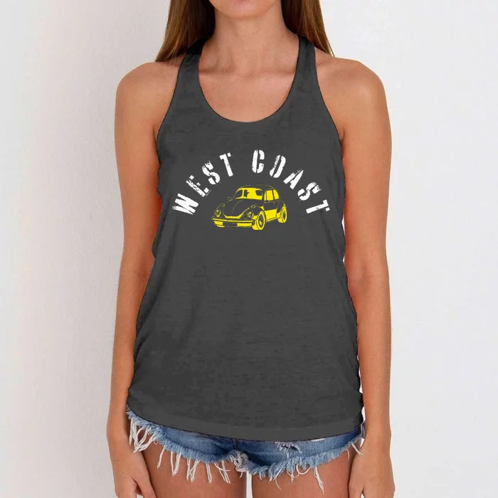 WEST COAST SUMMER BUGGIN' West Coast Best Coast Women's Knotted Racerback Tank